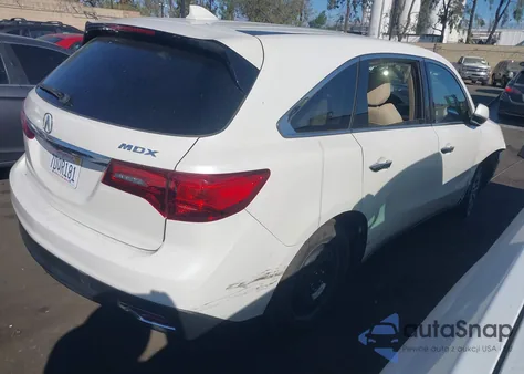 2014 Acura Mdx Technology Package from USA, damaged, VIN 5FRYD3H4XEB013023